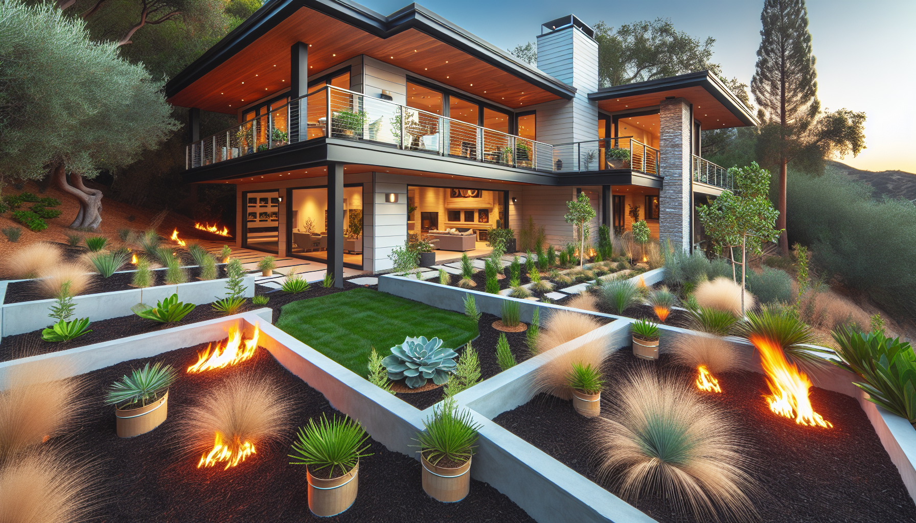 Properly cleared and maintained defensible space