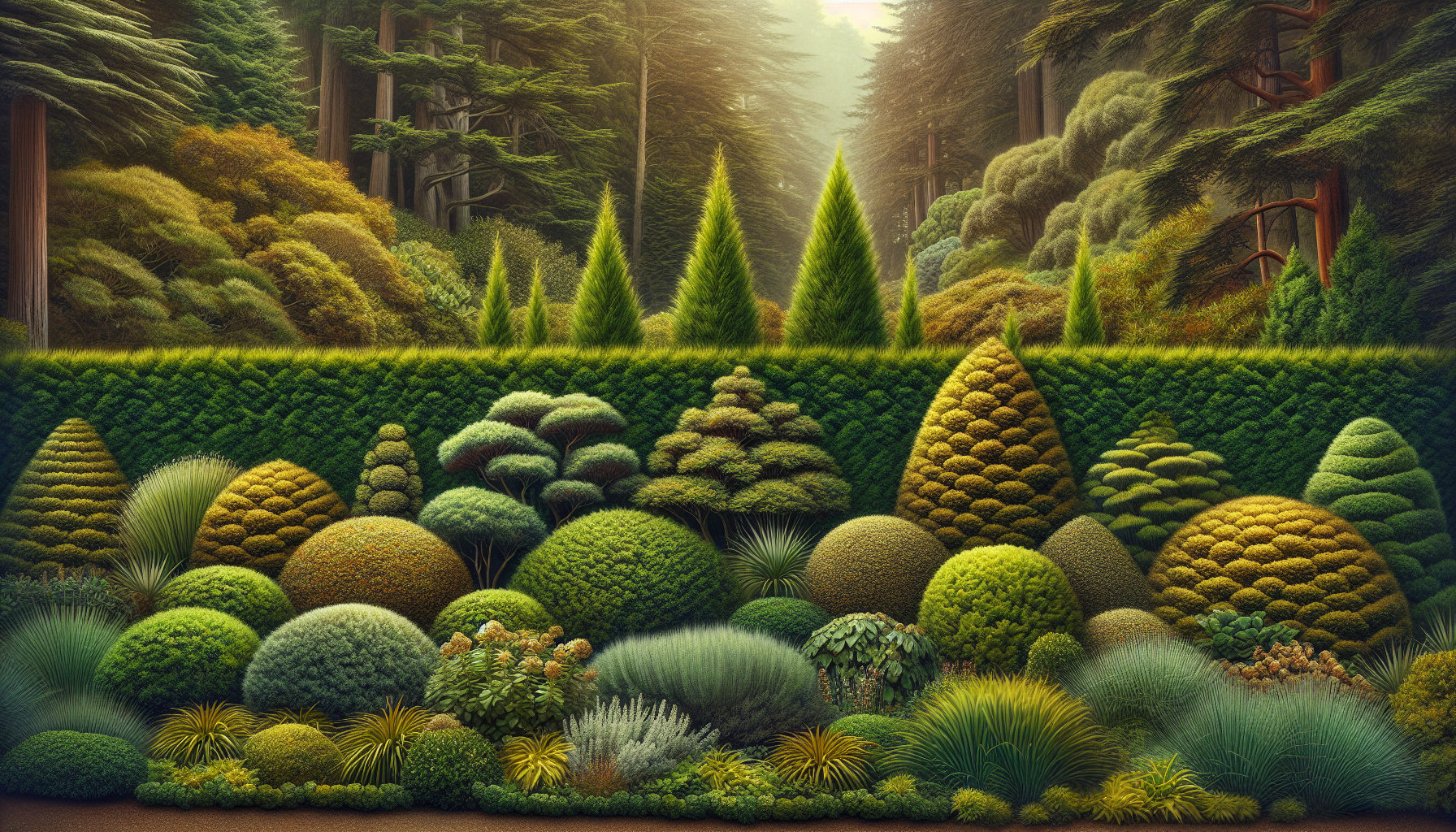 Mixed hedge screening in coastal environment